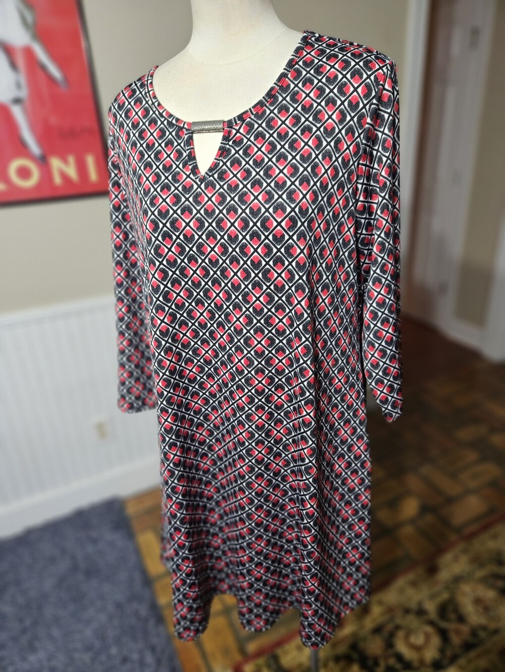 New Directions Geometric Dress Petite Large